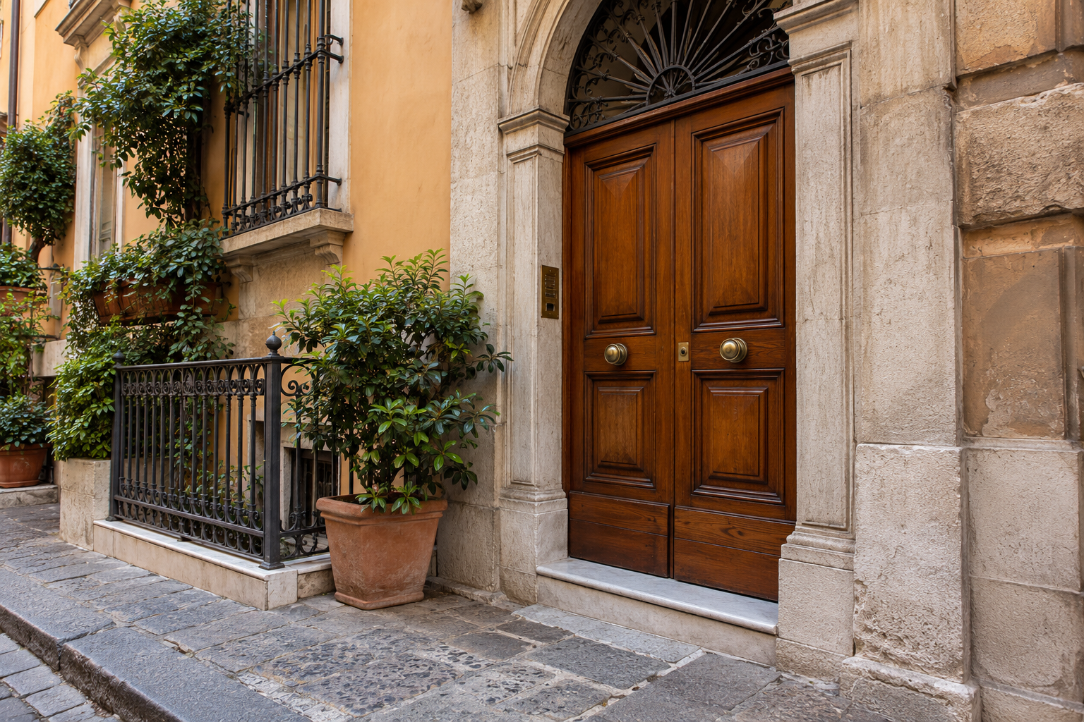 Portone di ingresso di un edificio residenziale