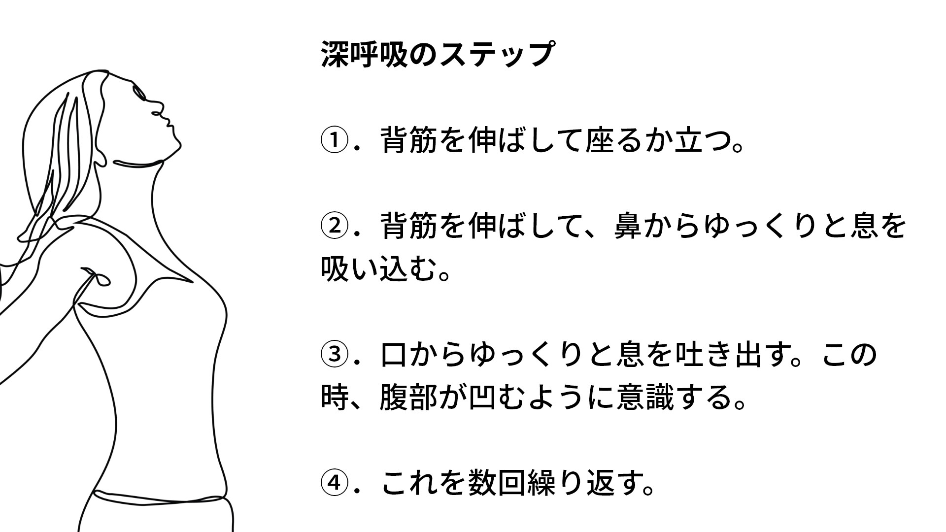 深呼吸のステップ