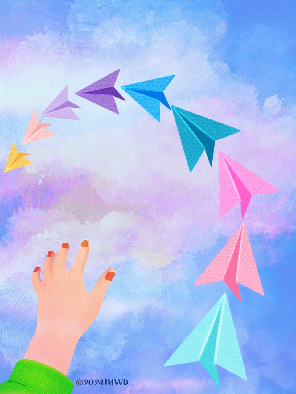 Colorful Paper Planes