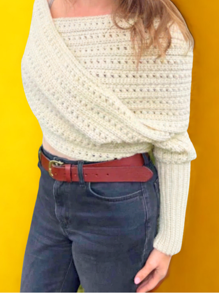 free crochet sweater scarf pattern