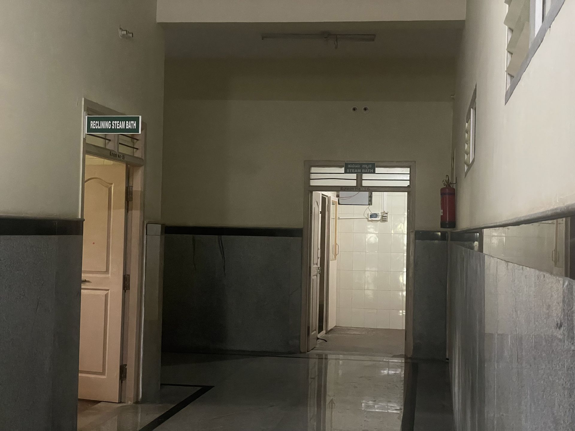 Hallway to Steam Bath Rooms