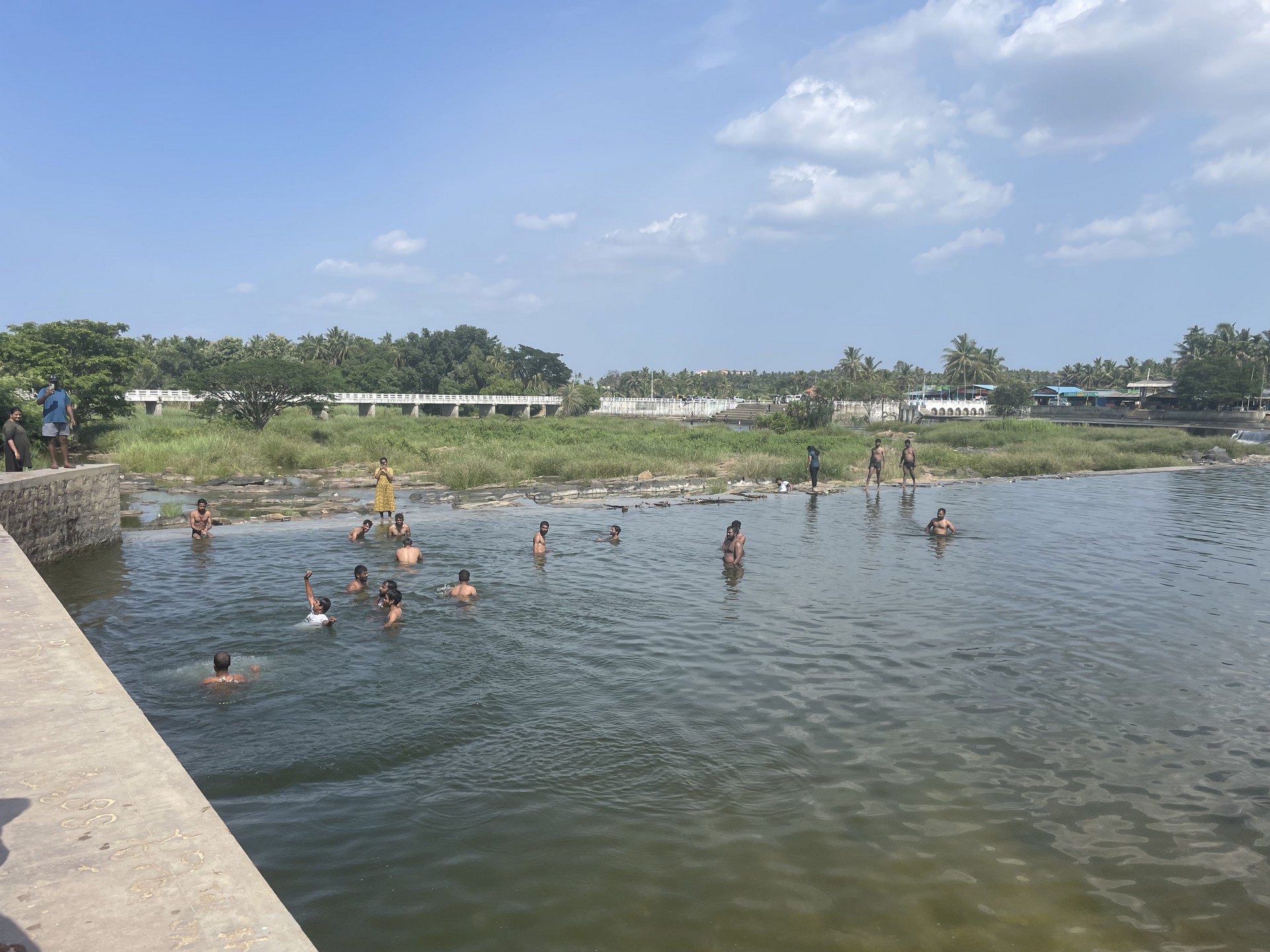 Men near Falls in Mysore