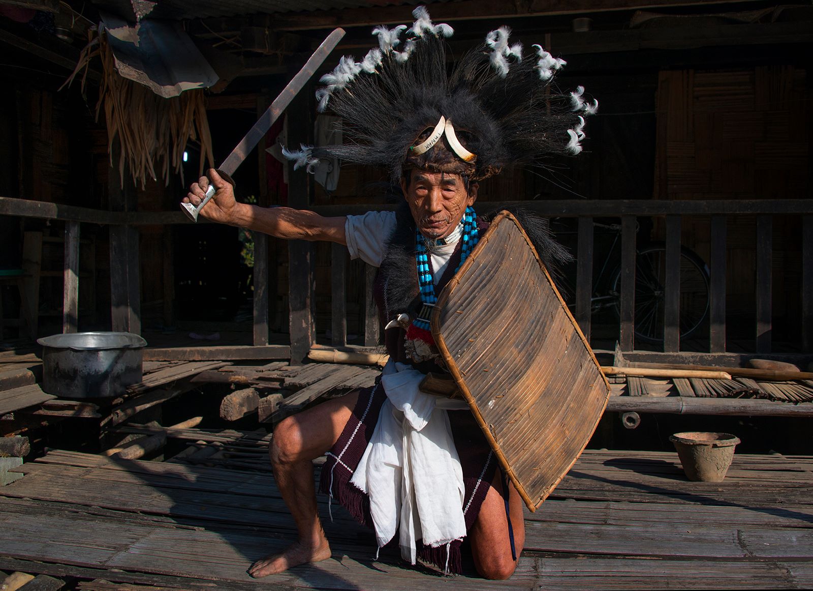 Adi Tribe Warrior in Arunachal Pradesh
