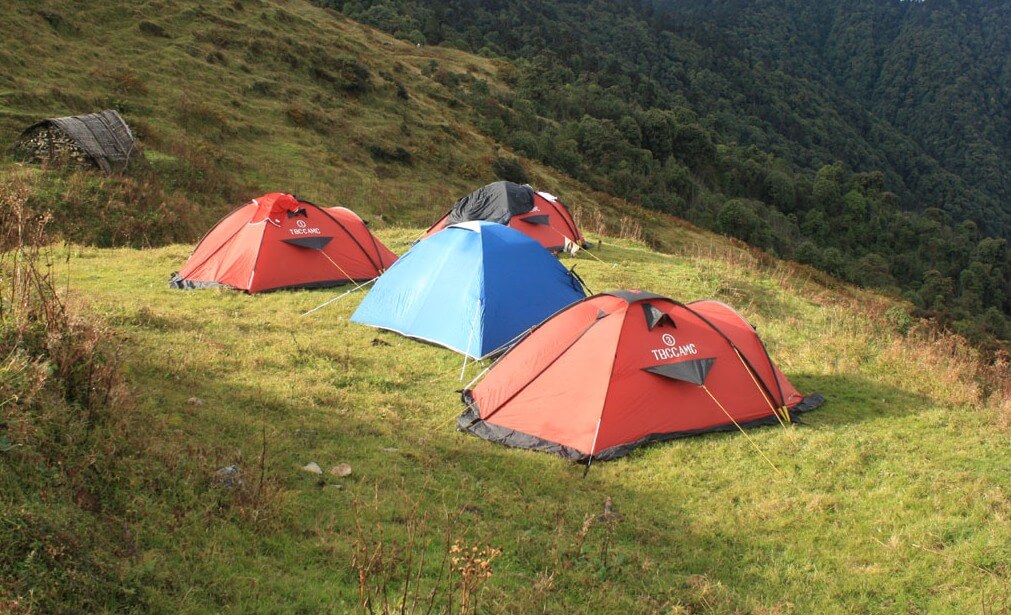 Campsite - Trekking around Tawang in Arunachal Pradesh