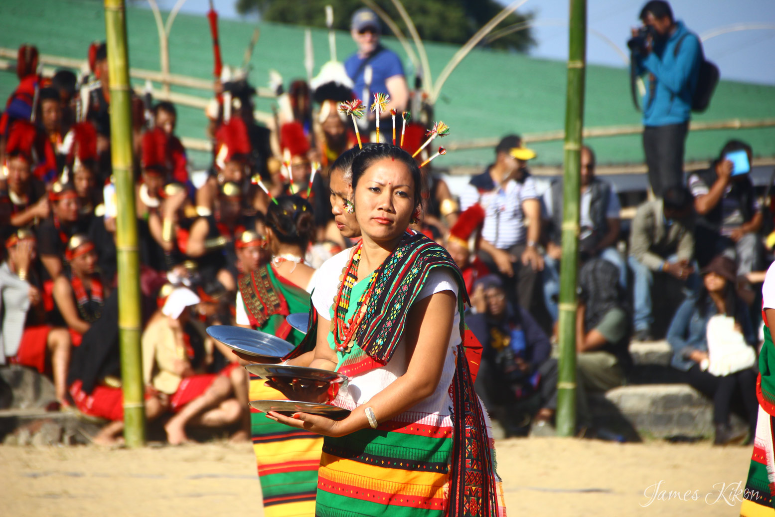 lady from kachari tribe during hornbill festival