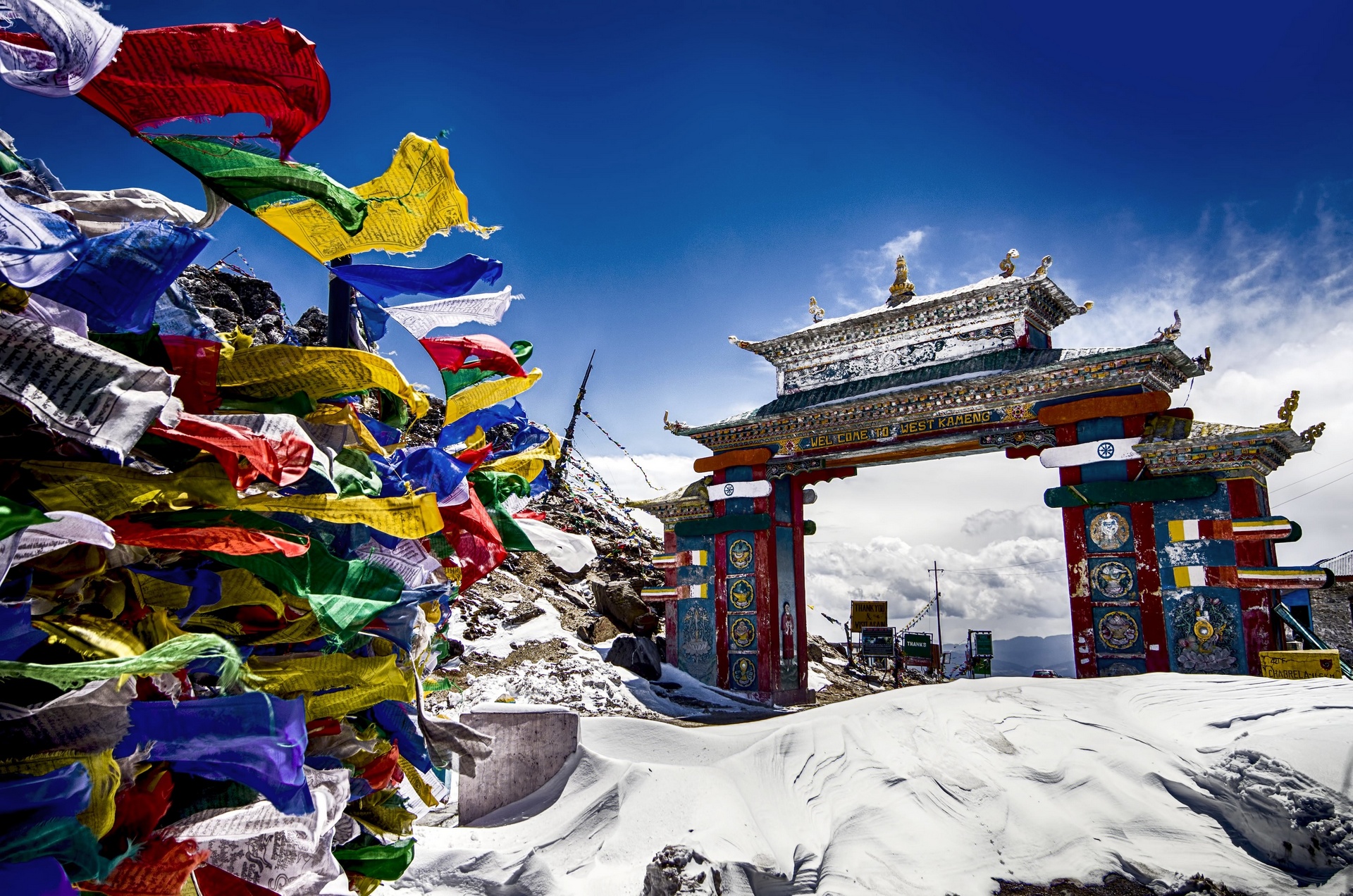 sela pass after snow during winters