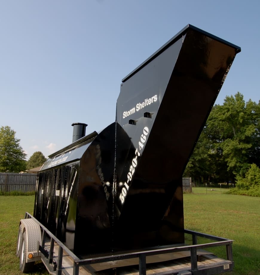 storm shelter front view