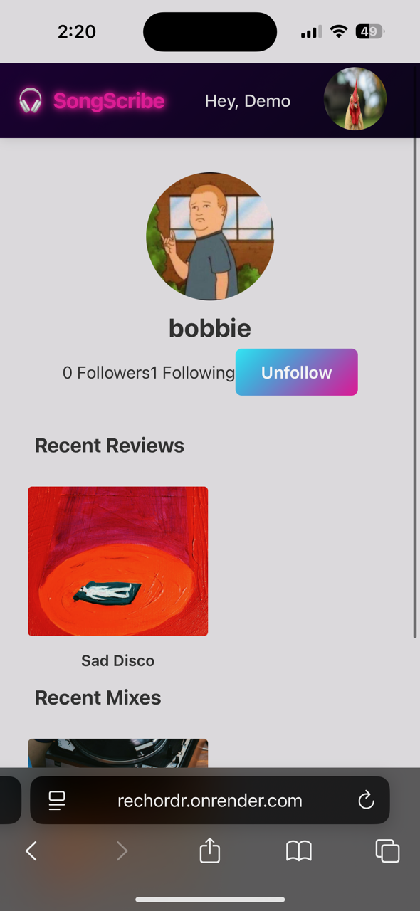 Profile Pages