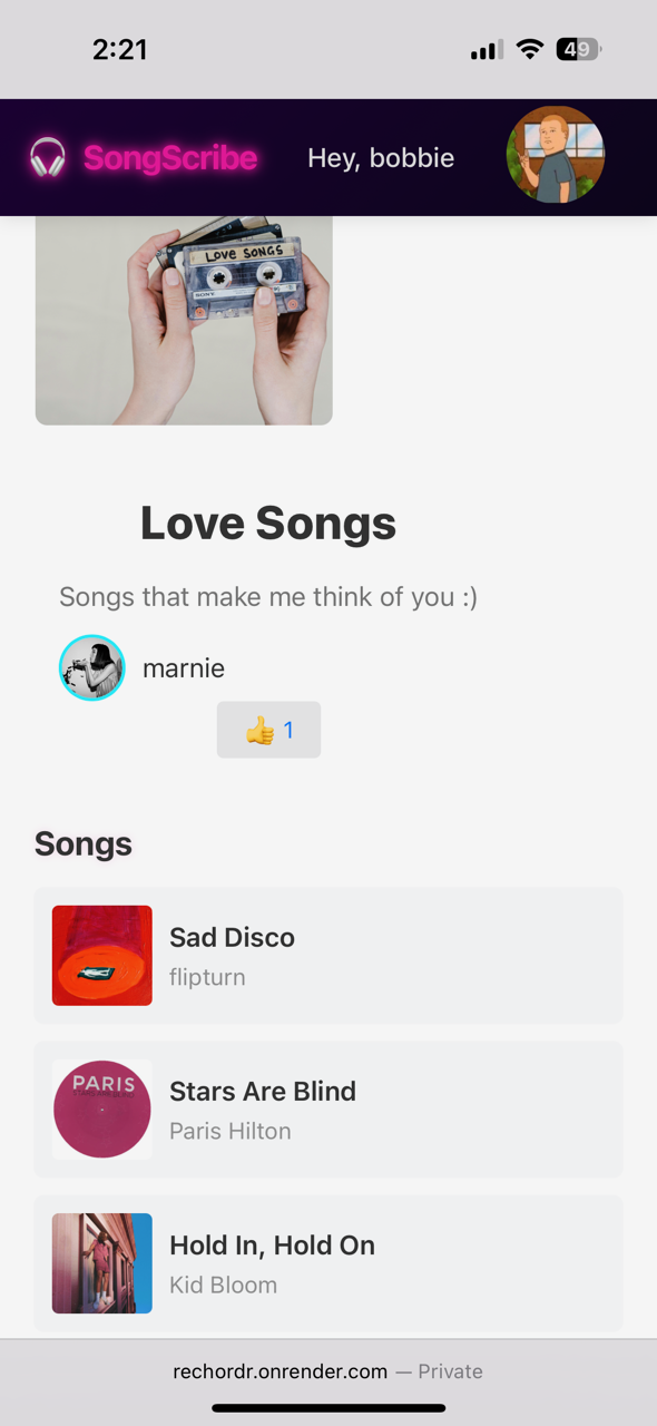 Playlist View