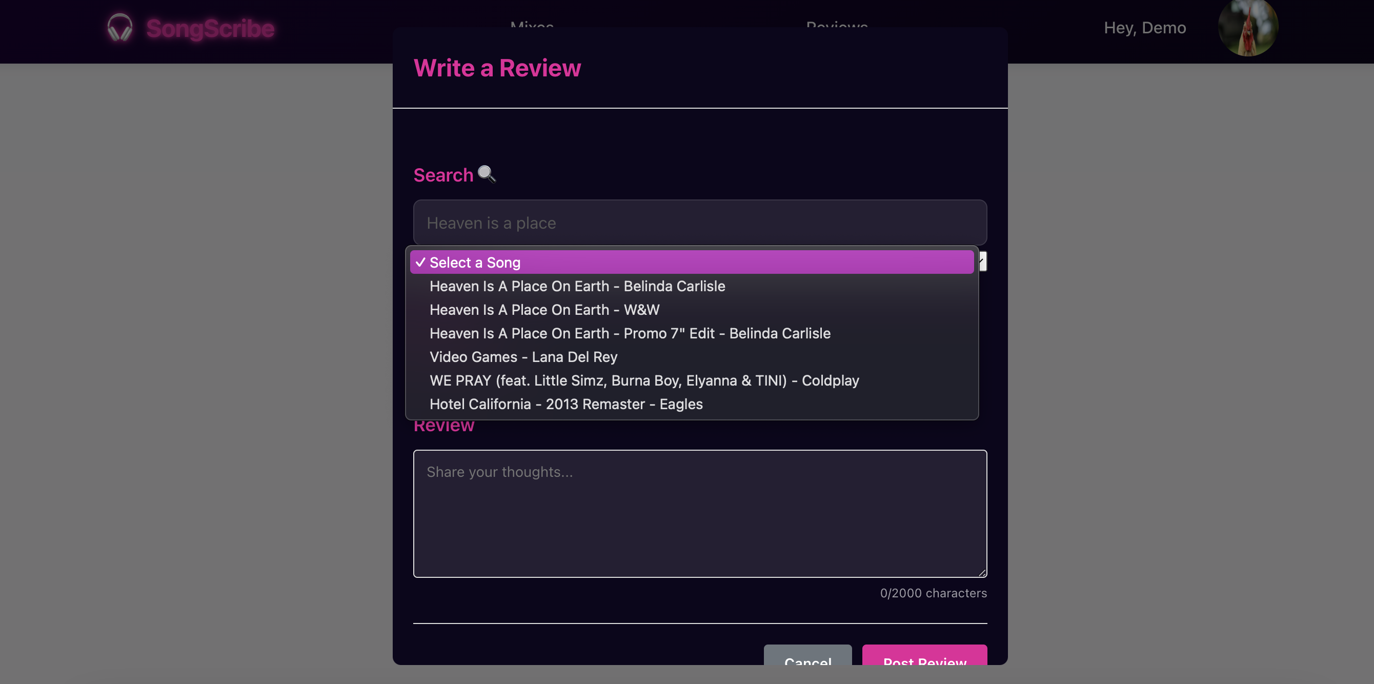 Creating New Review