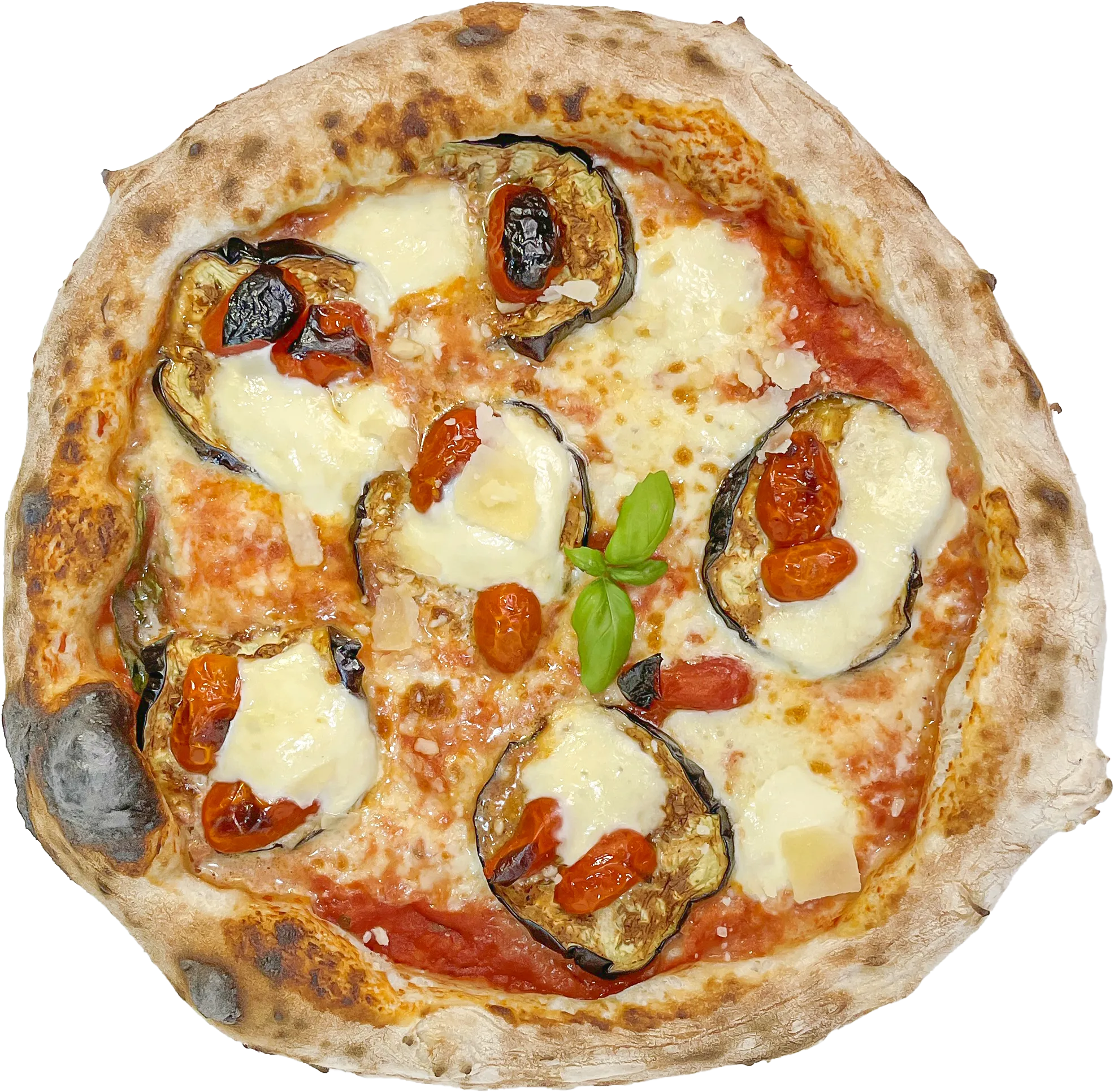 vega pizza, vegetáriánus pizza, padlizsán pizza
