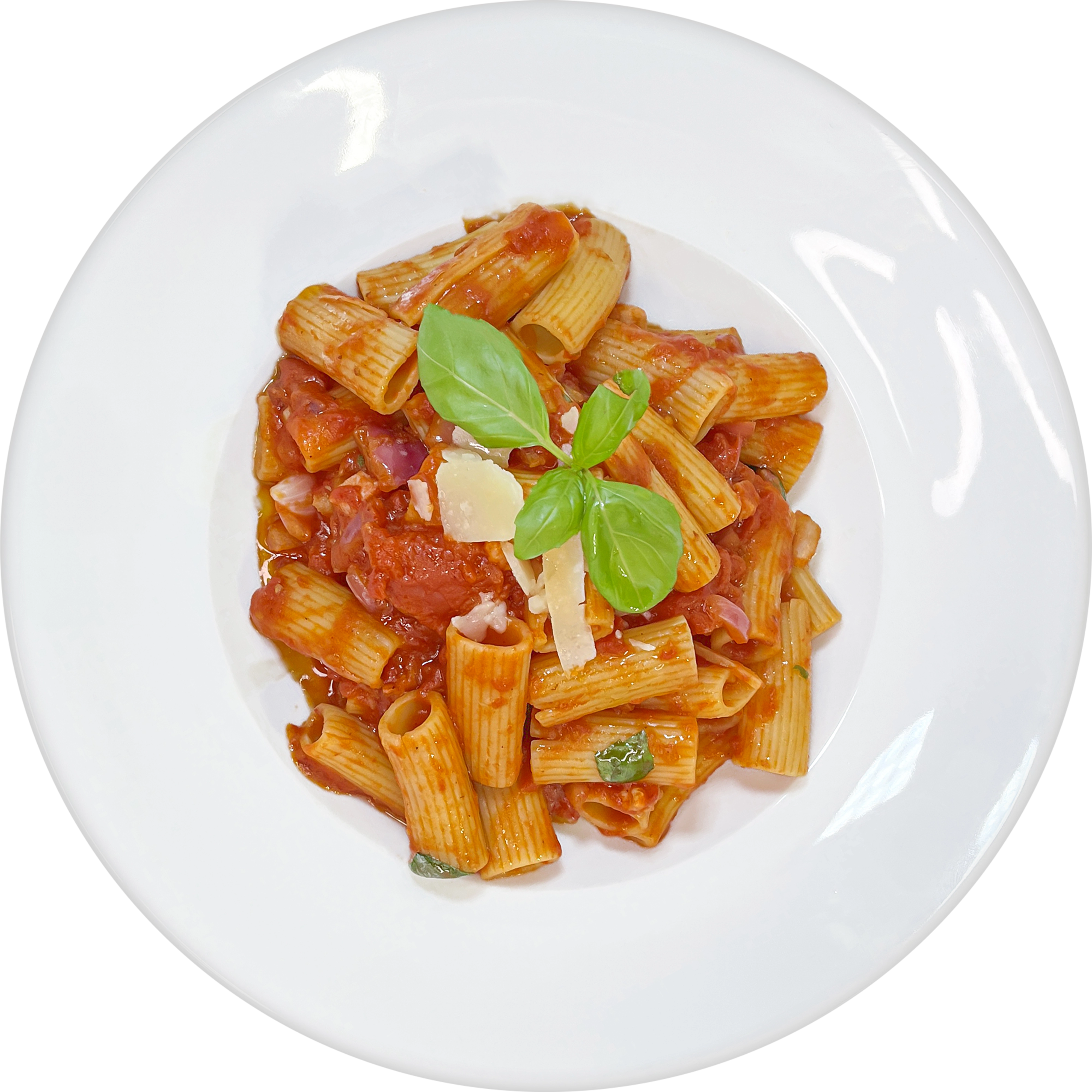 olasz tészta, rigatoni alla matriciana