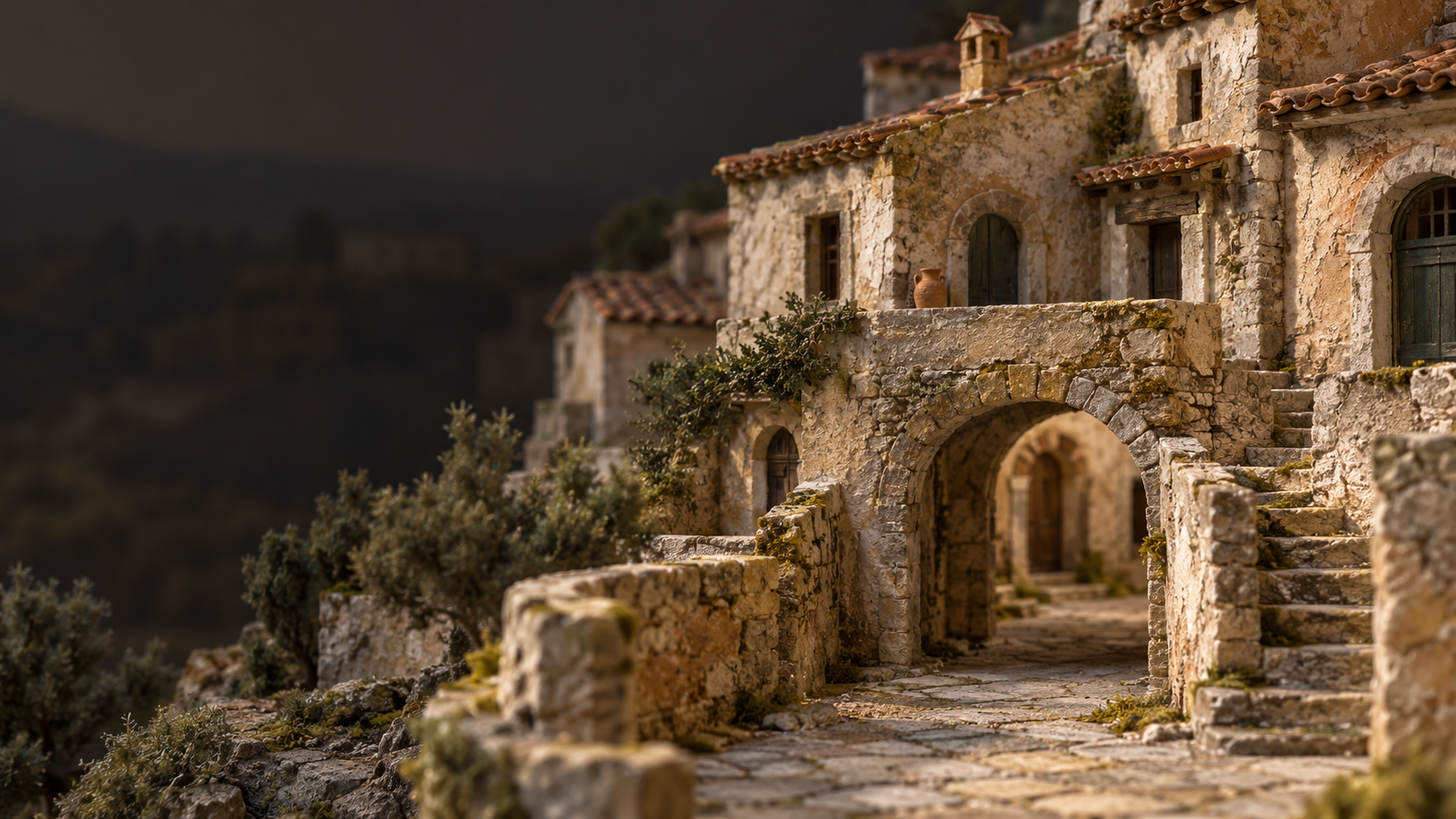 Presentazione televisiva di personaggi e scenografie in miniatura