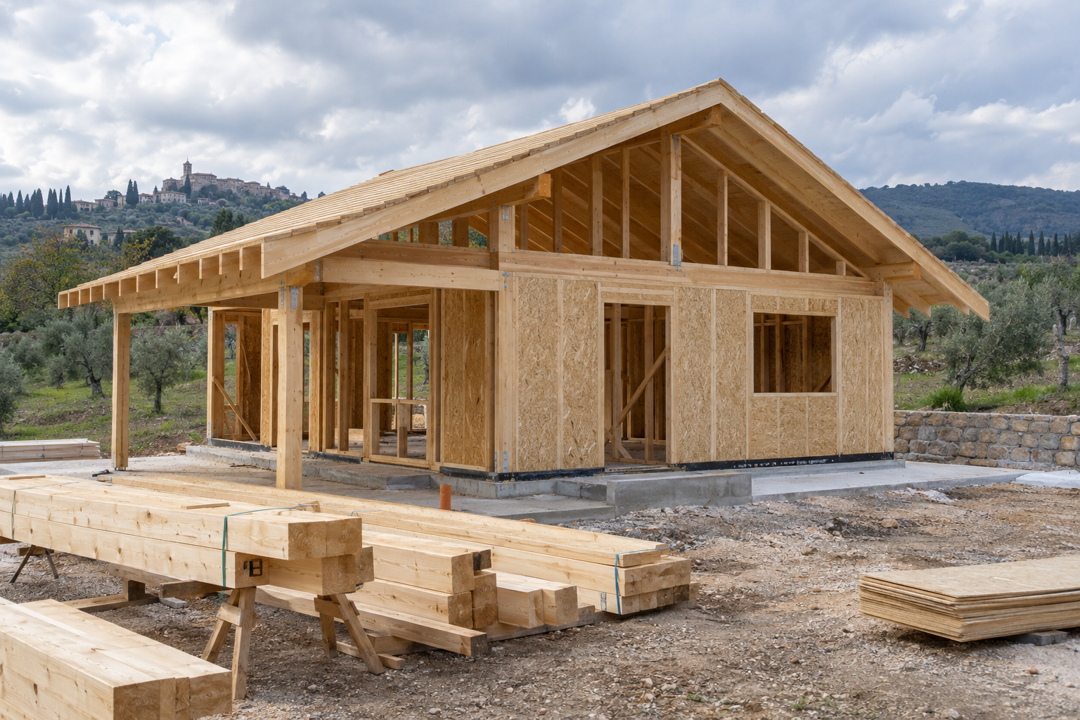 Struttura in legno - immagine illustrativa generata