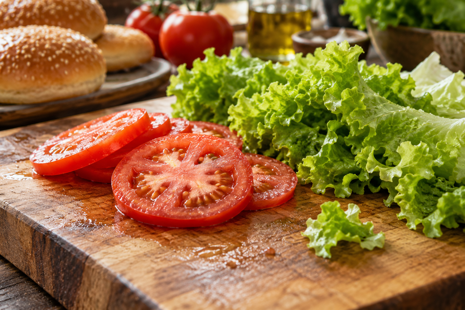 Immagine illustrativa generata con AI: pomodoro e lattuga; non è una foto di un prodotto specifico di Edi-Bar