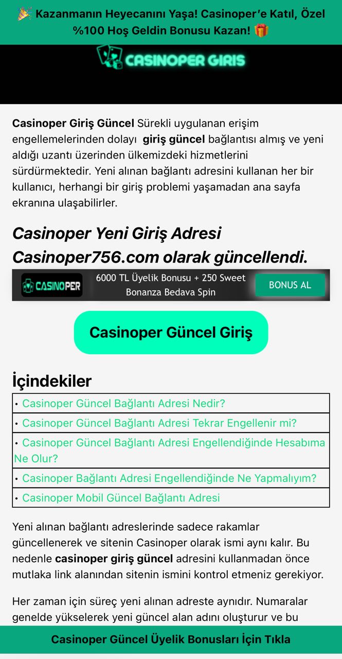 casinoper giriş adresi burada bol şanslar dileriz.