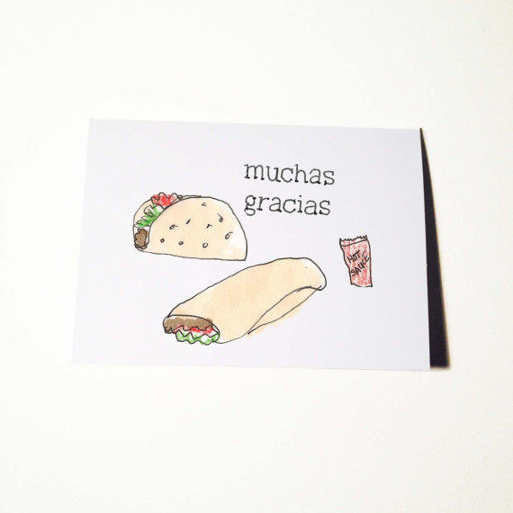 Taco Lover Thank You Card